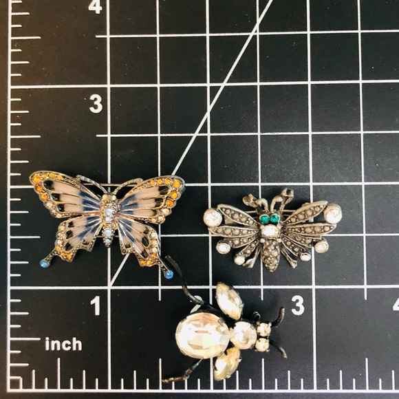 Vintage Antique Deco Insect Butterfly Brooch lot - Picture 11 of 12